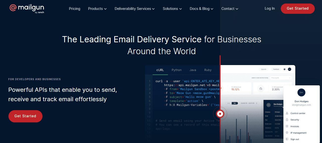 mailgun smtp service