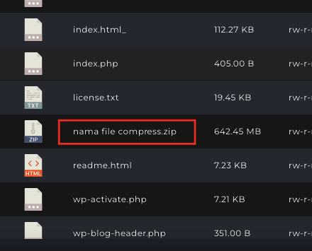 Cara Compress File dan Folder di DirectAdmin
