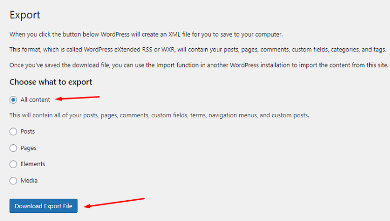 Cara Export Dan Import Pada WordPress - Gapurahoster