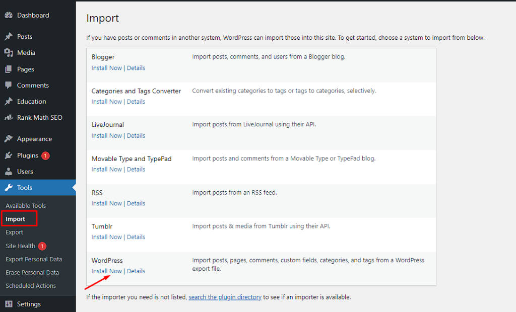 Cara Export Dan Import Pada WordPress - Gapurahoster