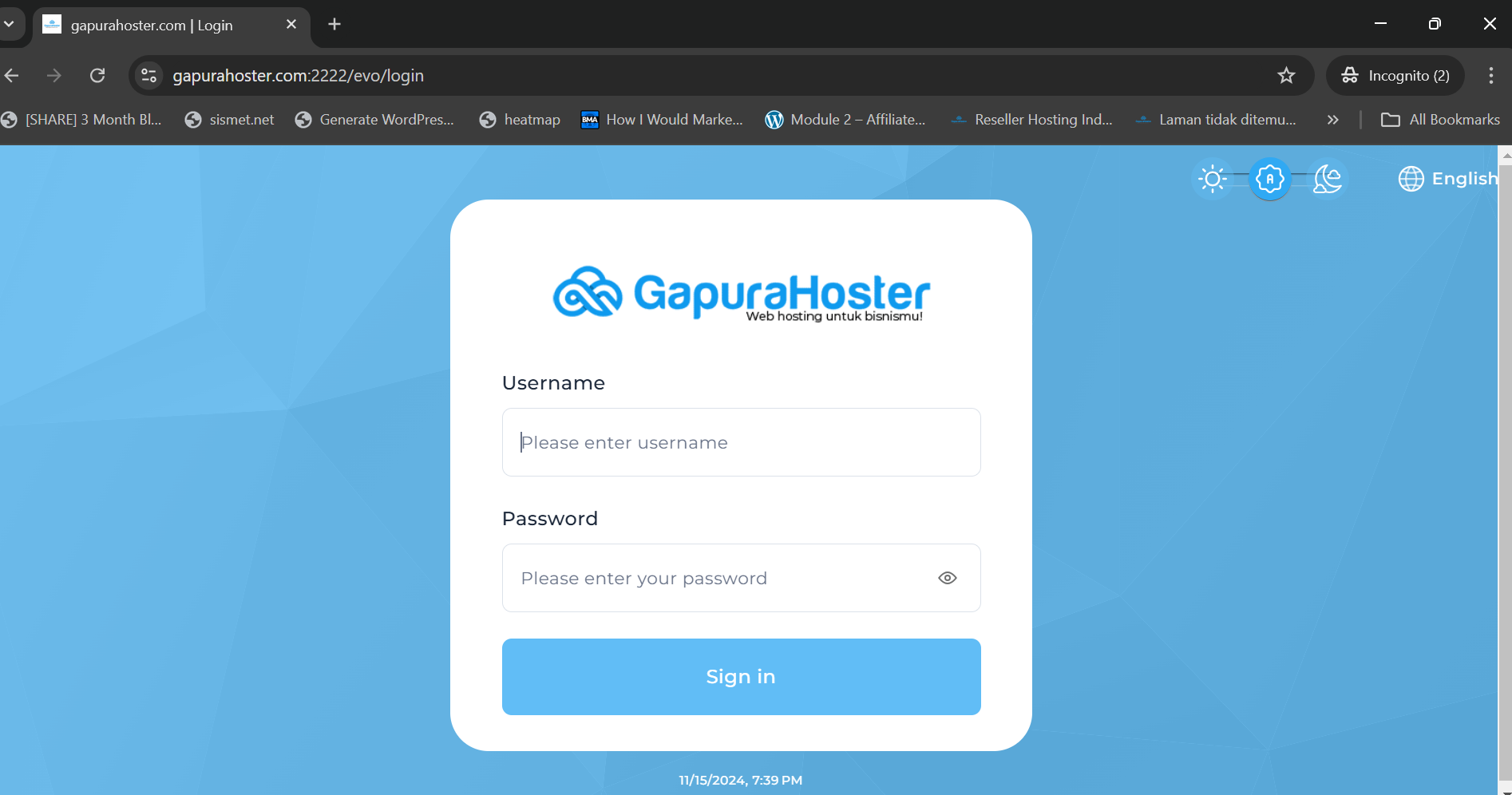 hosting panel gapurahoster