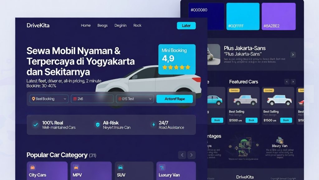 desain website rental mobil