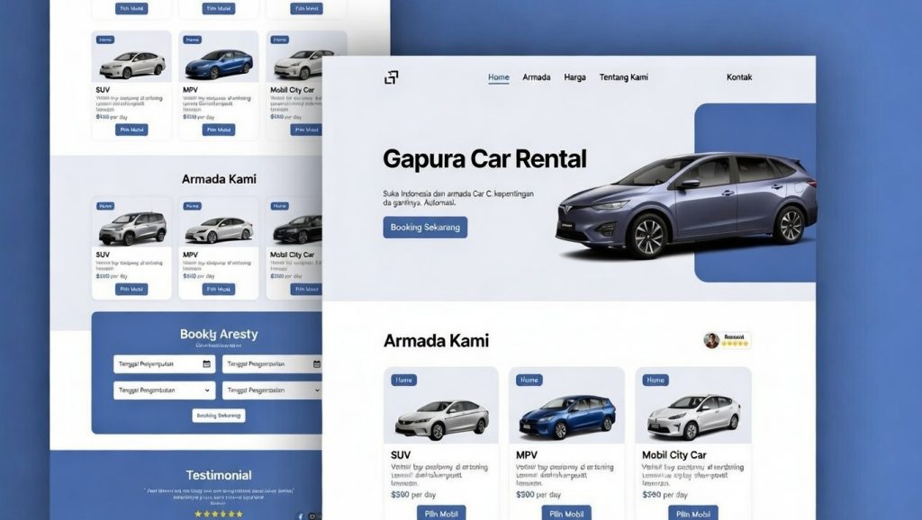 desain website rental mobil keren